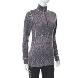 NWOT Kari Traa Women's Long Sleeve Gray Quarter Zip Top, size L